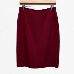 ISAAC MIZRAHI Women’s FABULOUS NEW WITHOUT TAGS Burgundy Red Crepe Skirt…